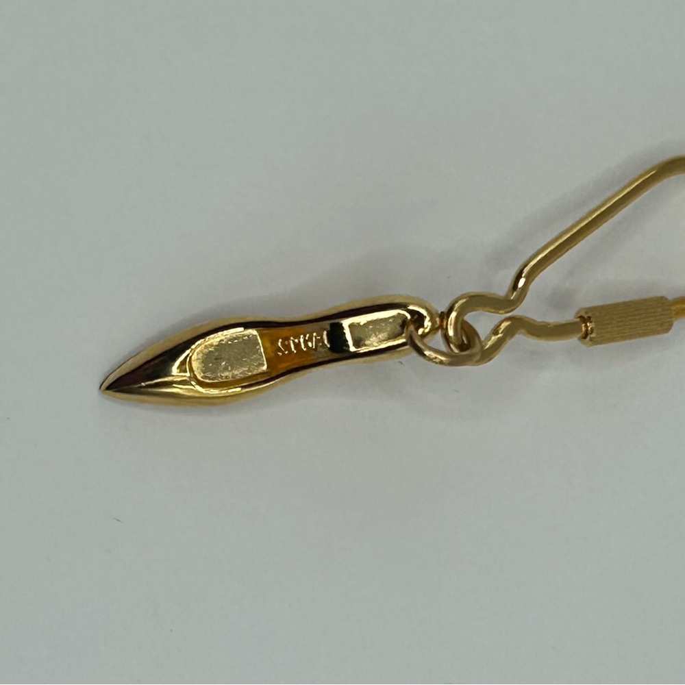 Bally Gold Keychain Set with Red Accents - Picture 5 of 12